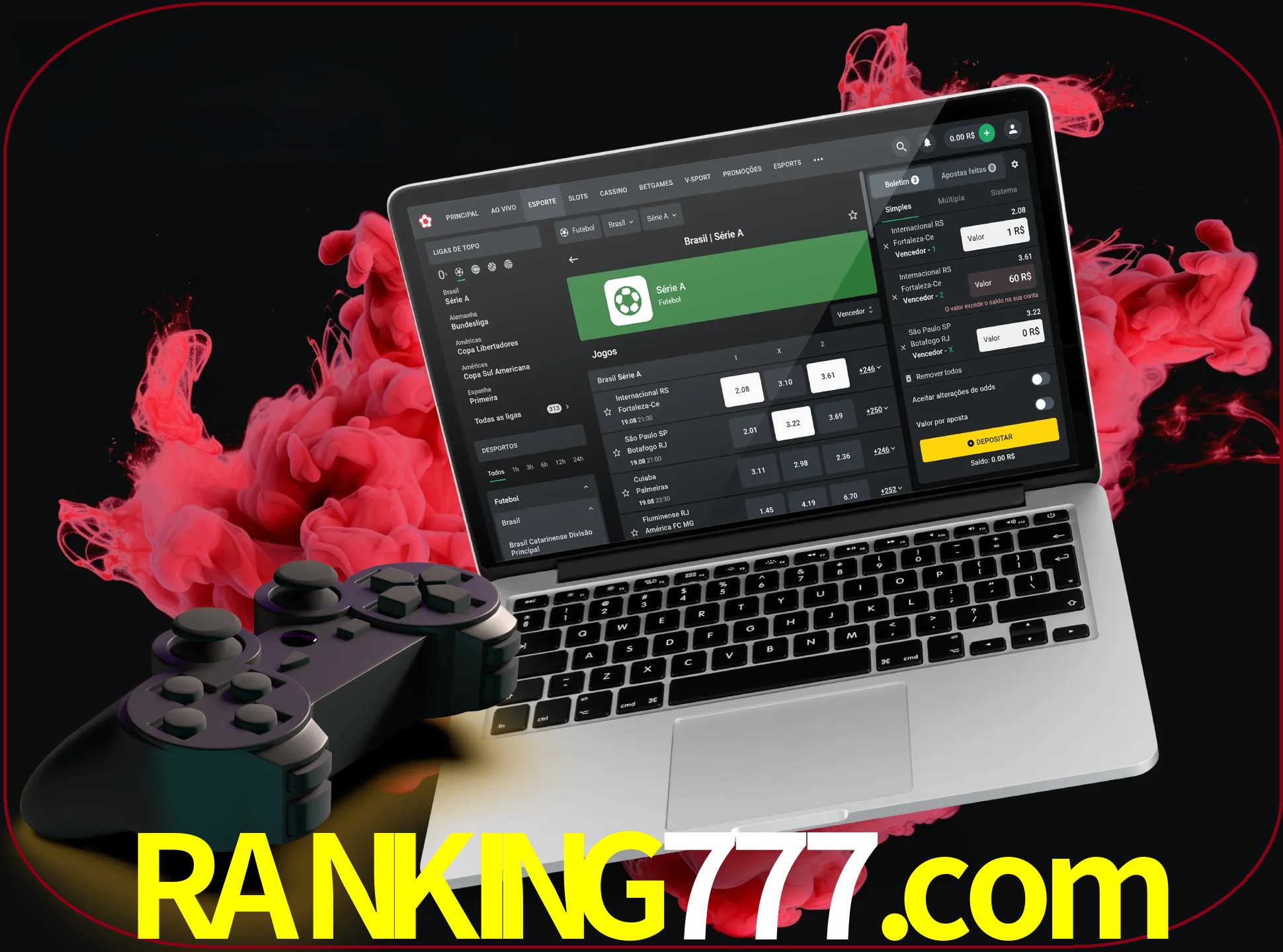 Visite a secção especial de jogos de vídeo em ranking777 para descobrir em que jogos pode apostar e ganhar muito dinheiro.