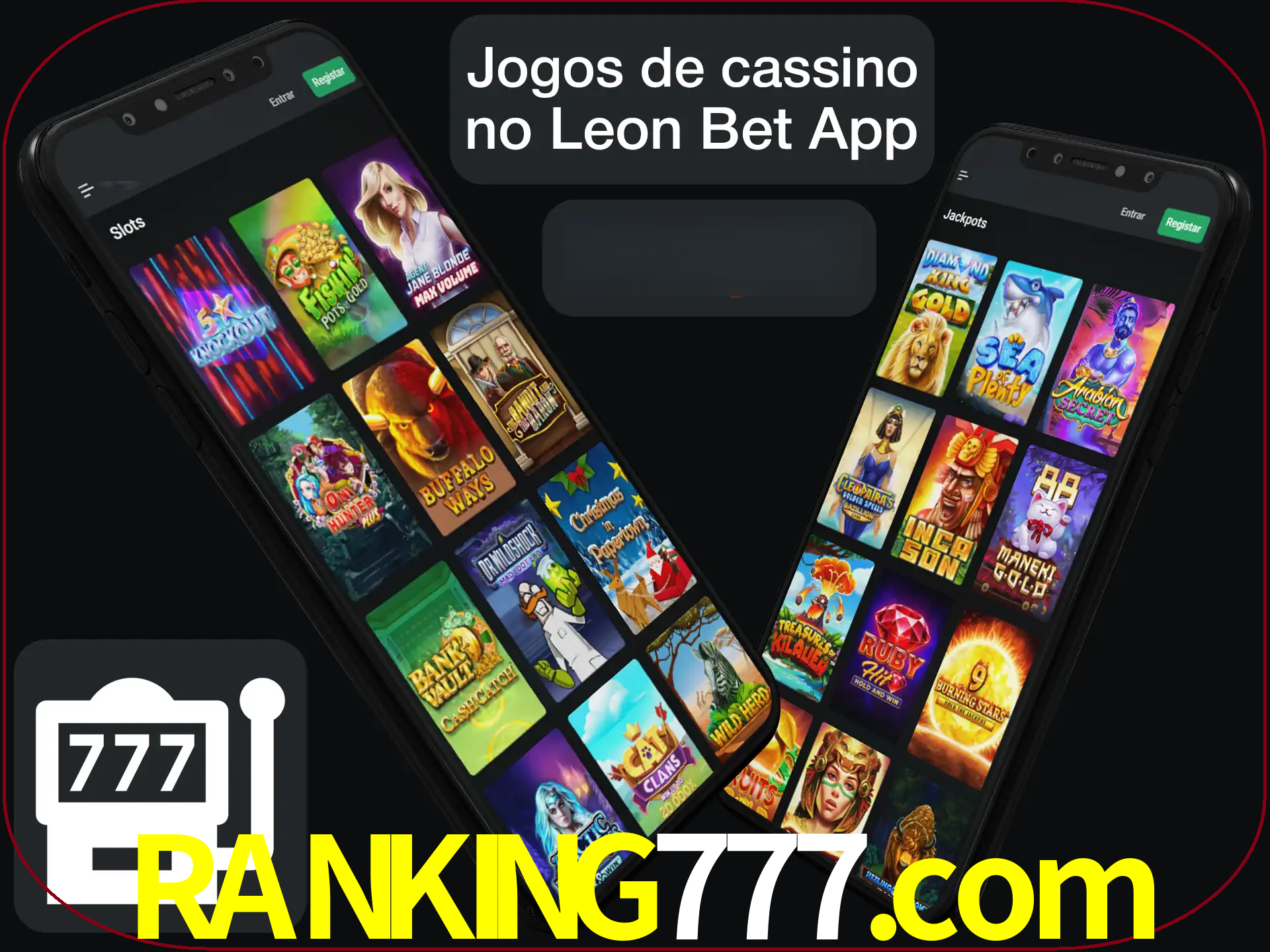Escolha quais jogos de cassino jogar no app.