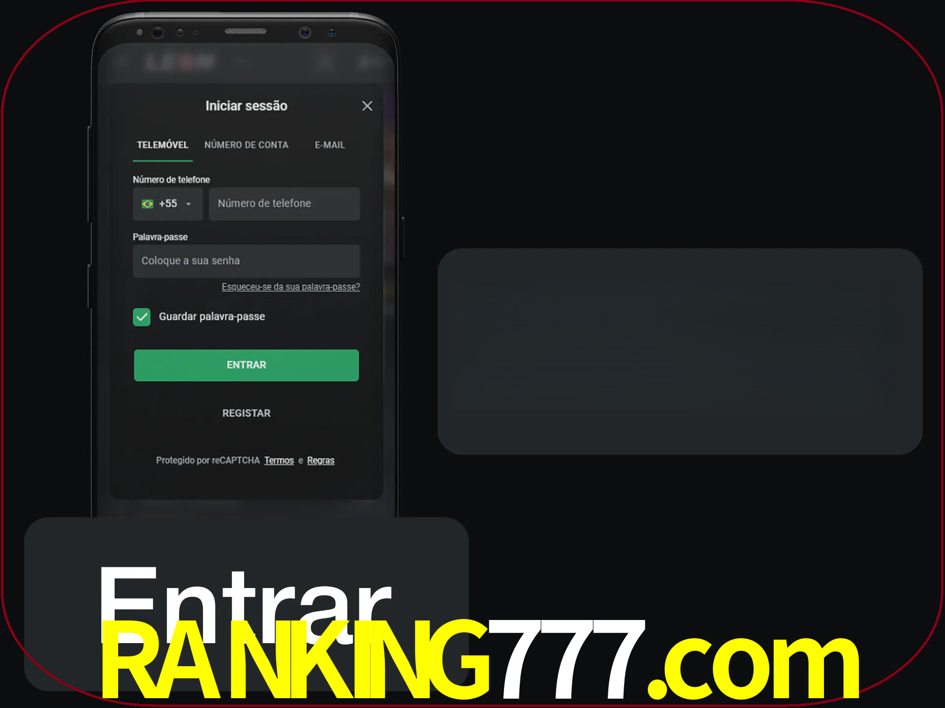 Faça o login para começar a apostar e jogar no cassino.