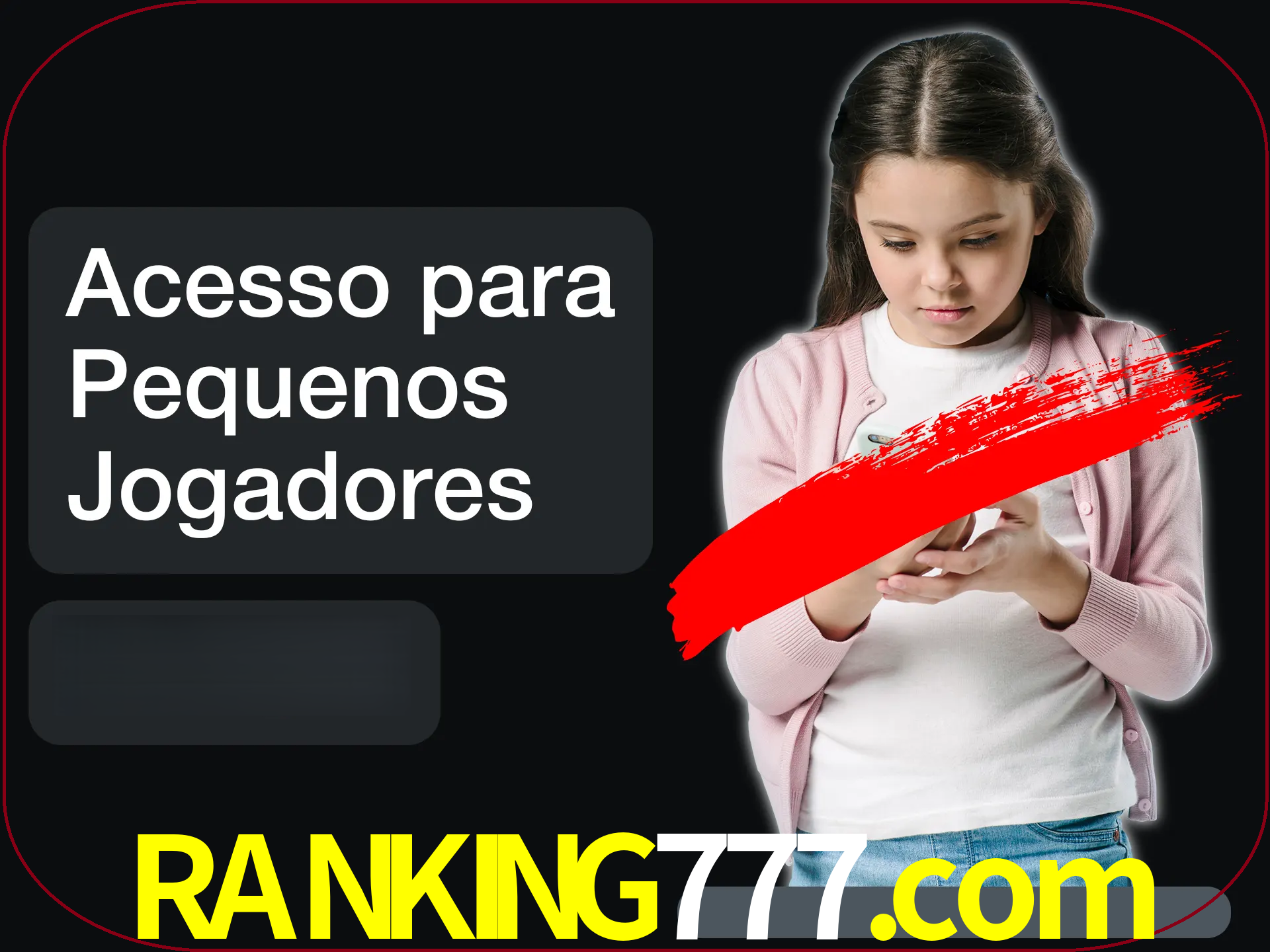 As crianças não podem jogar jogos de cassino.
