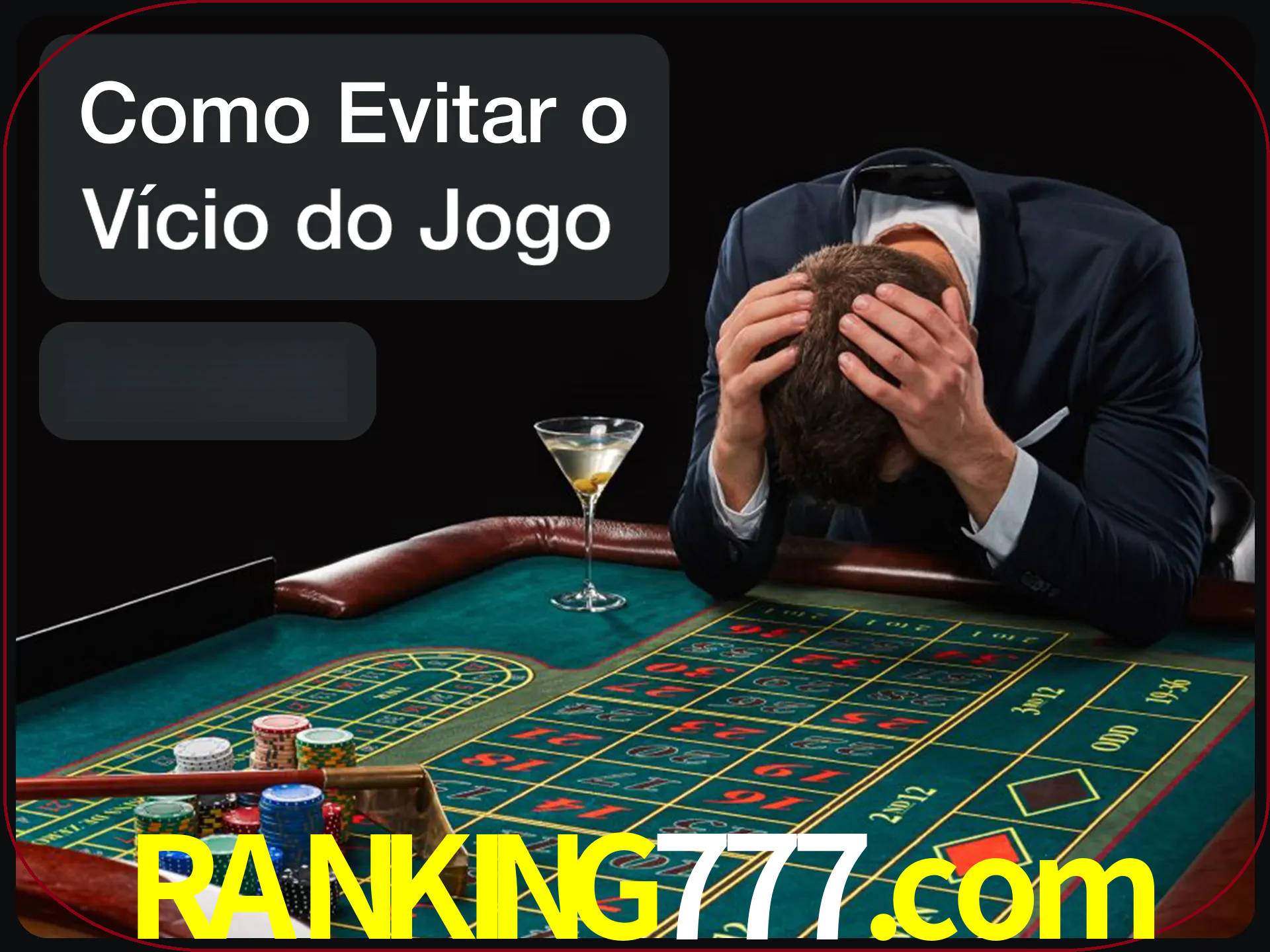 Você é responsável por cada uma de suas apostas.